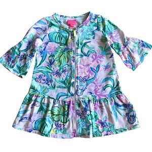 Lilly Pulitzer Girls Mermaid In The Shade Terry Dress Coverup - Sz Small (4/5)